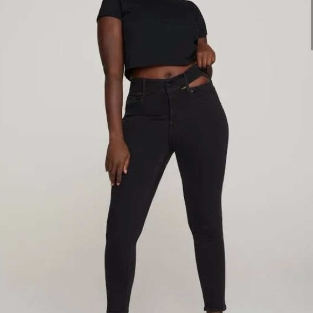 Good American black skinny jeans